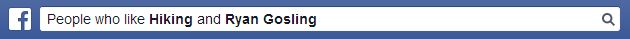 Facebook Graph Search-People who like Hiking and Ryan Gosling