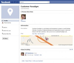 Facebook Places - Customer Paradigm on a map