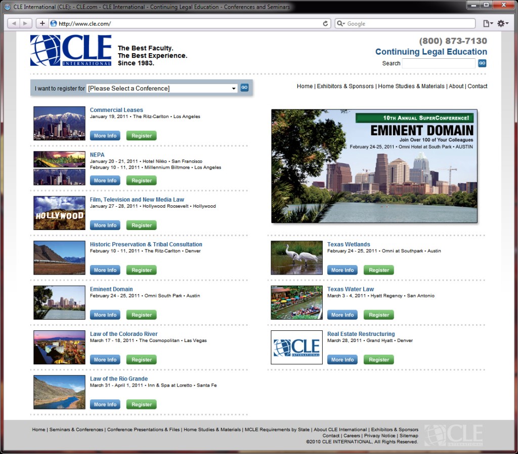 CLE.com new website layout