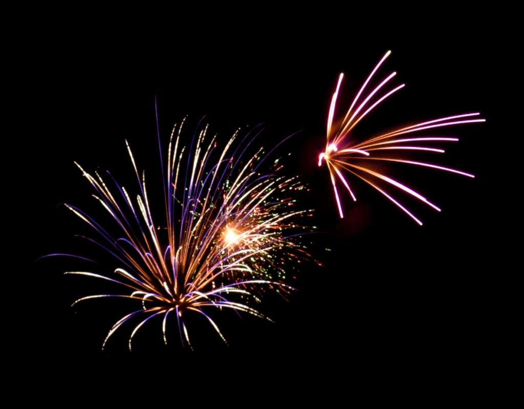 Fireworks Burst over Boulder, CO