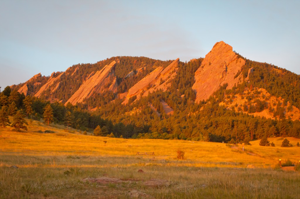 Boulder Flatirons Photo Sunrise
